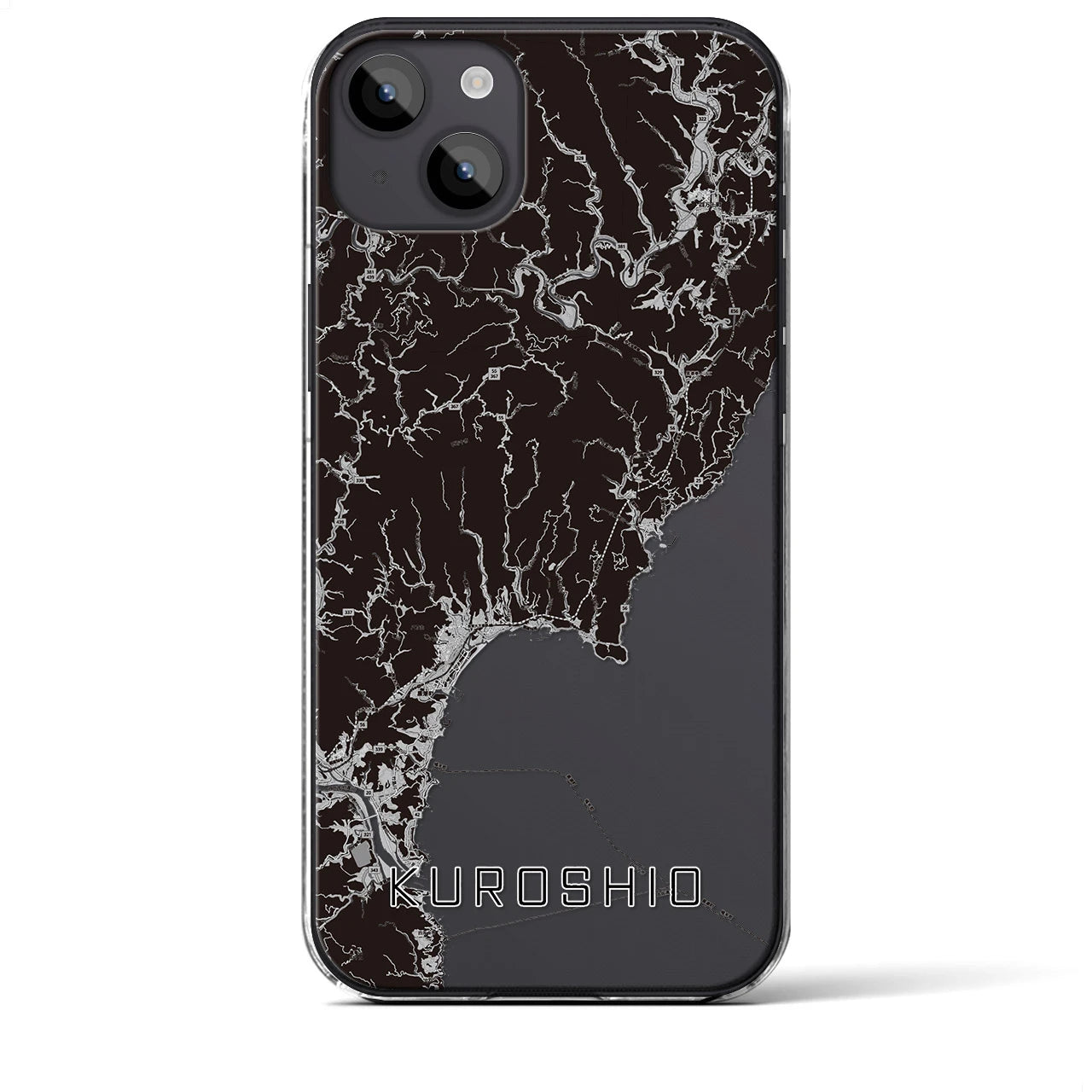 【黒潮(高知県)】地図柄iPhoneケース(クリアタイプ)