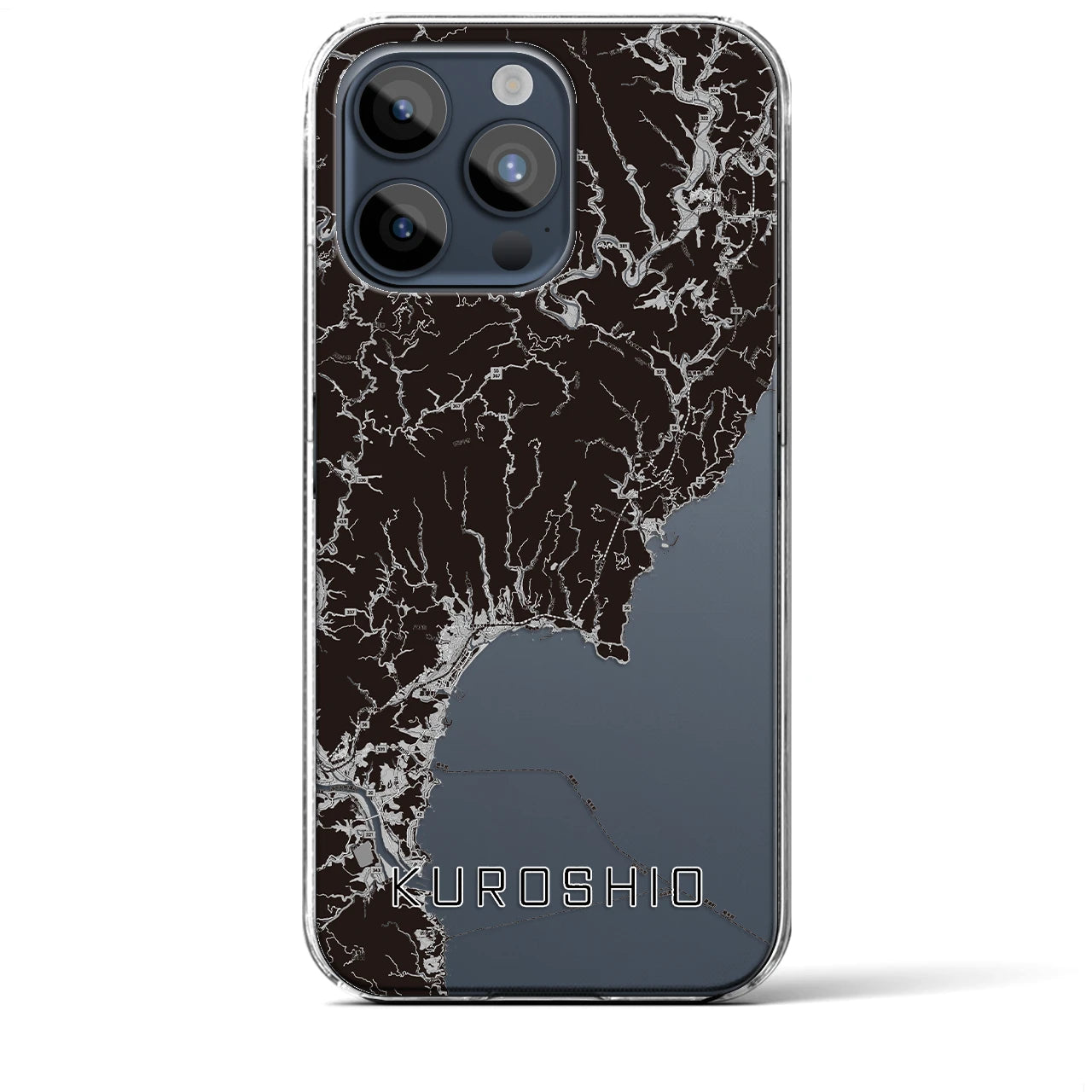 【黒潮(高知県)】地図柄iPhoneケース(クリアタイプ)