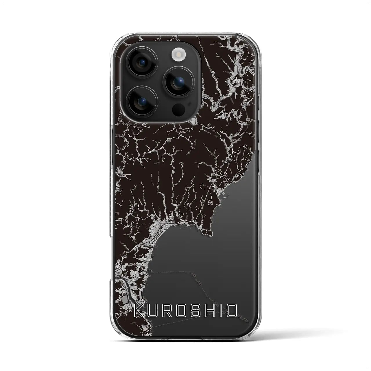 【黒潮(高知県)】地図柄iPhoneケース(クリアタイプ)