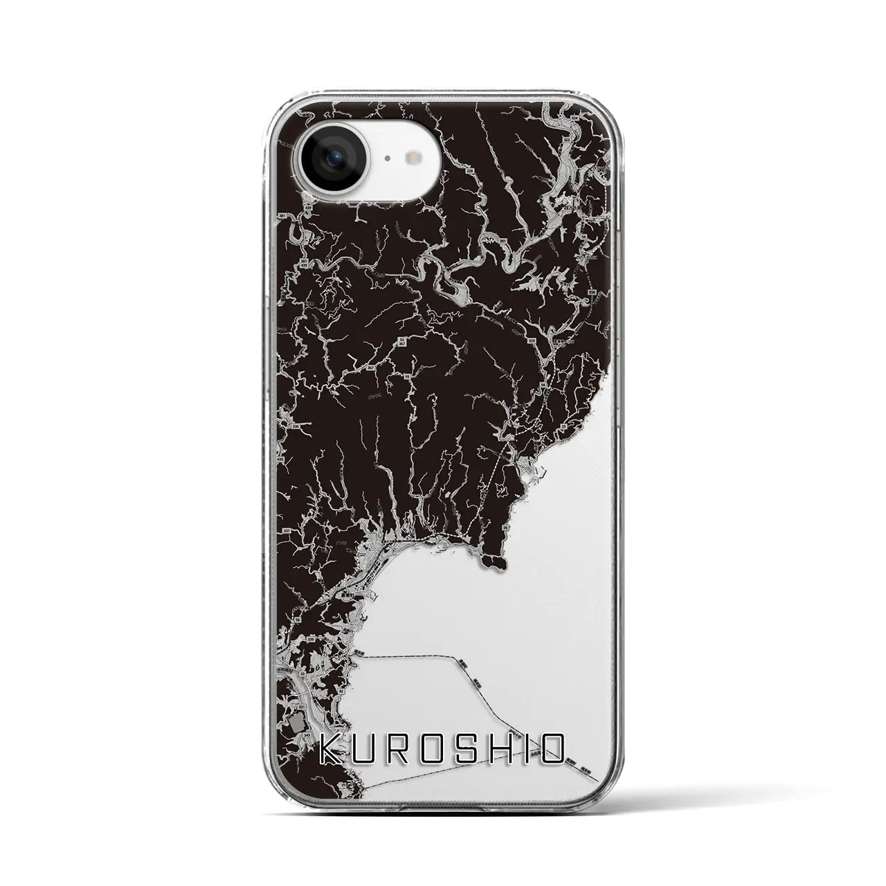 【黒潮(高知県)】地図柄iPhoneケース(クリアタイプ)
