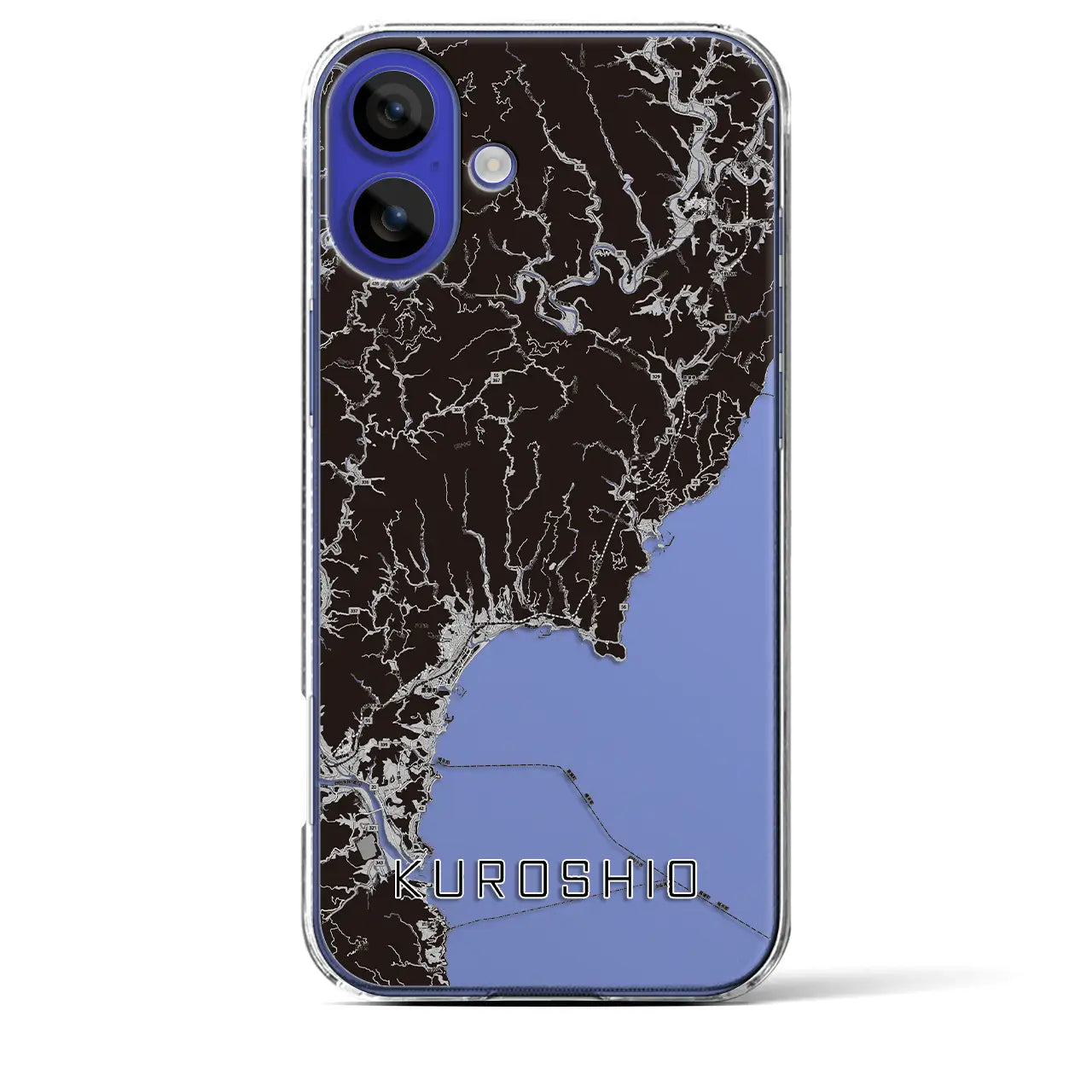 【黒潮(高知県)】地図柄iPhoneケース(クリアタイプ)