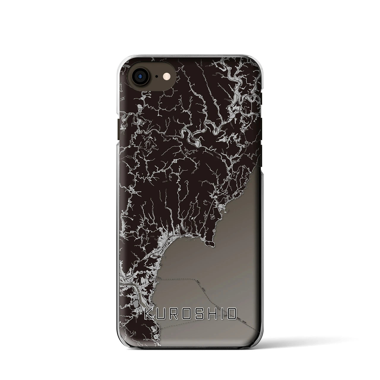 【黒潮(高知県)】地図柄iPhoneケース(クリアタイプ)