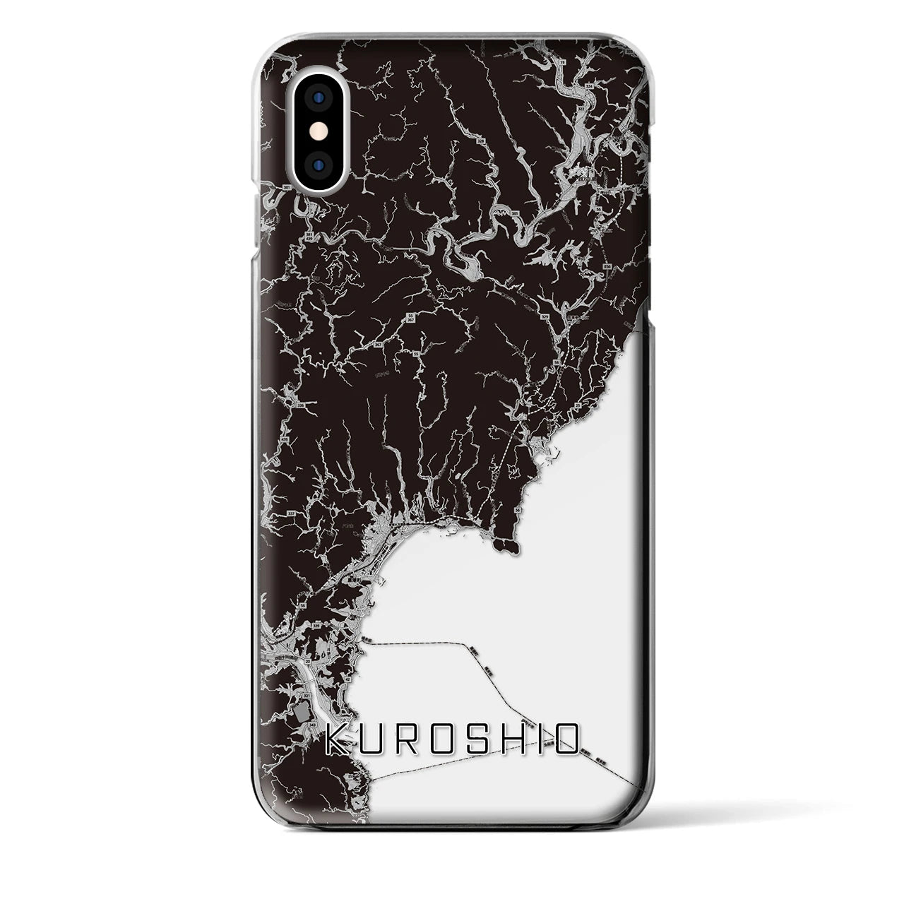 【黒潮(高知県)】地図柄iPhoneケース(クリアタイプ)