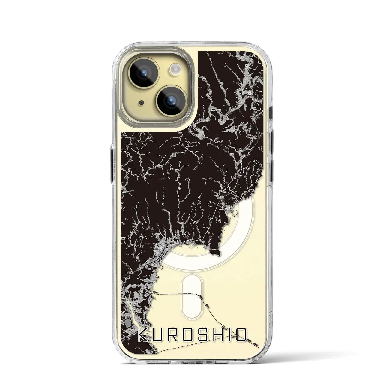 【黒潮(高知県)】地図柄iPhoneケース(MagSafeタイプ)