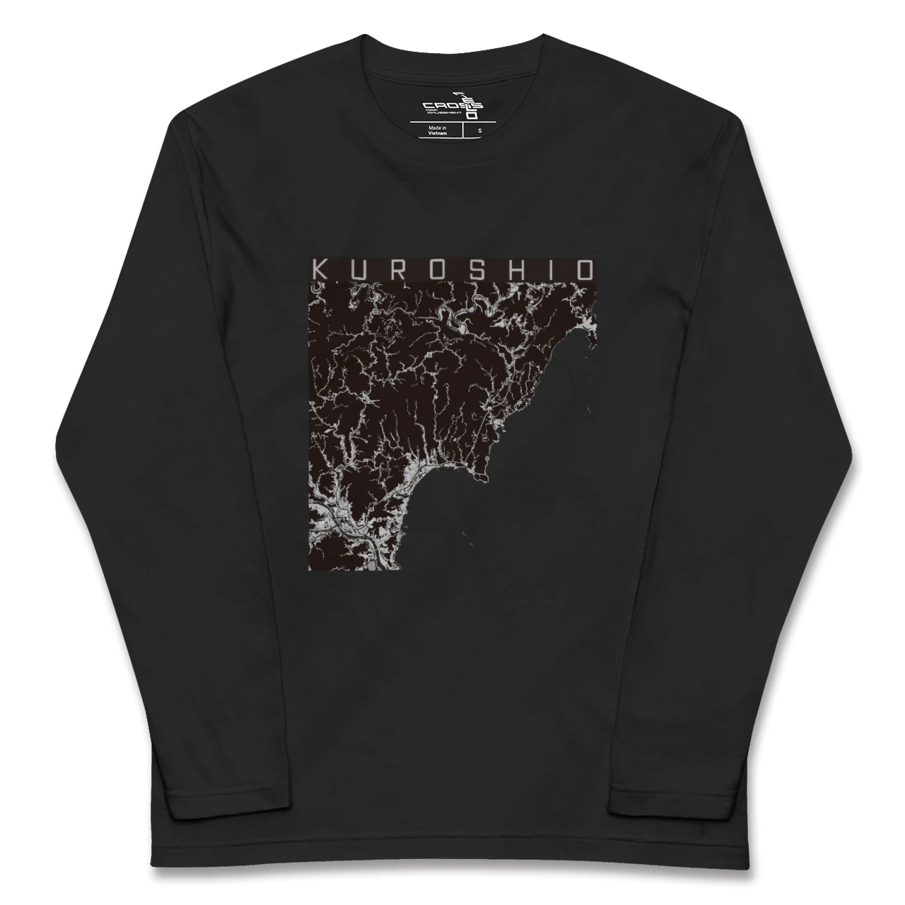 【黒潮(高知県)】地図柄ロングスリーブTシャツ