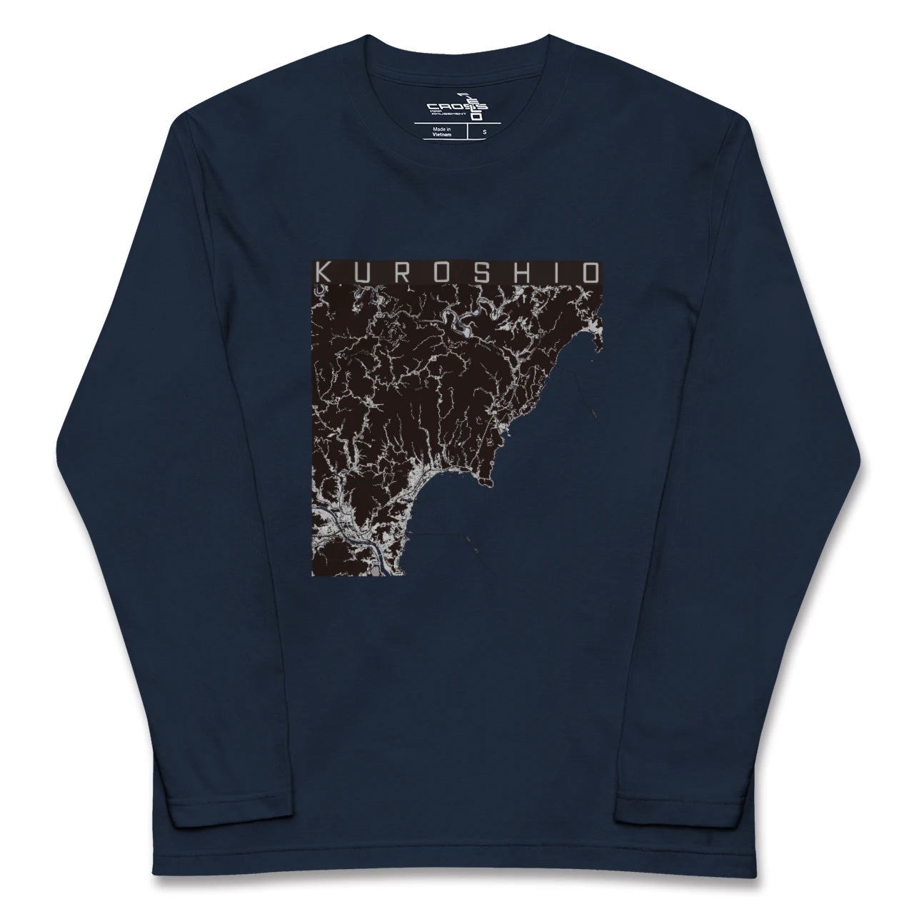 【黒潮(高知県)】地図柄ロングスリーブTシャツ