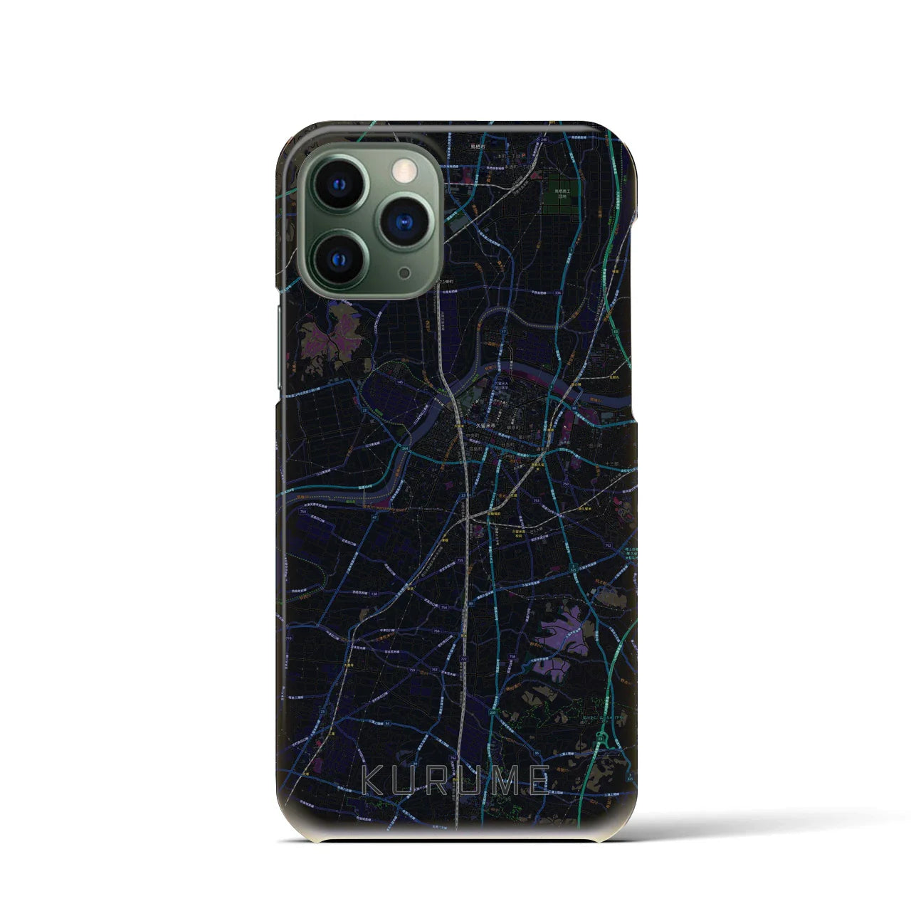 【久留米(福岡県)】地図柄iPhoneケース(バックカバータイプ)