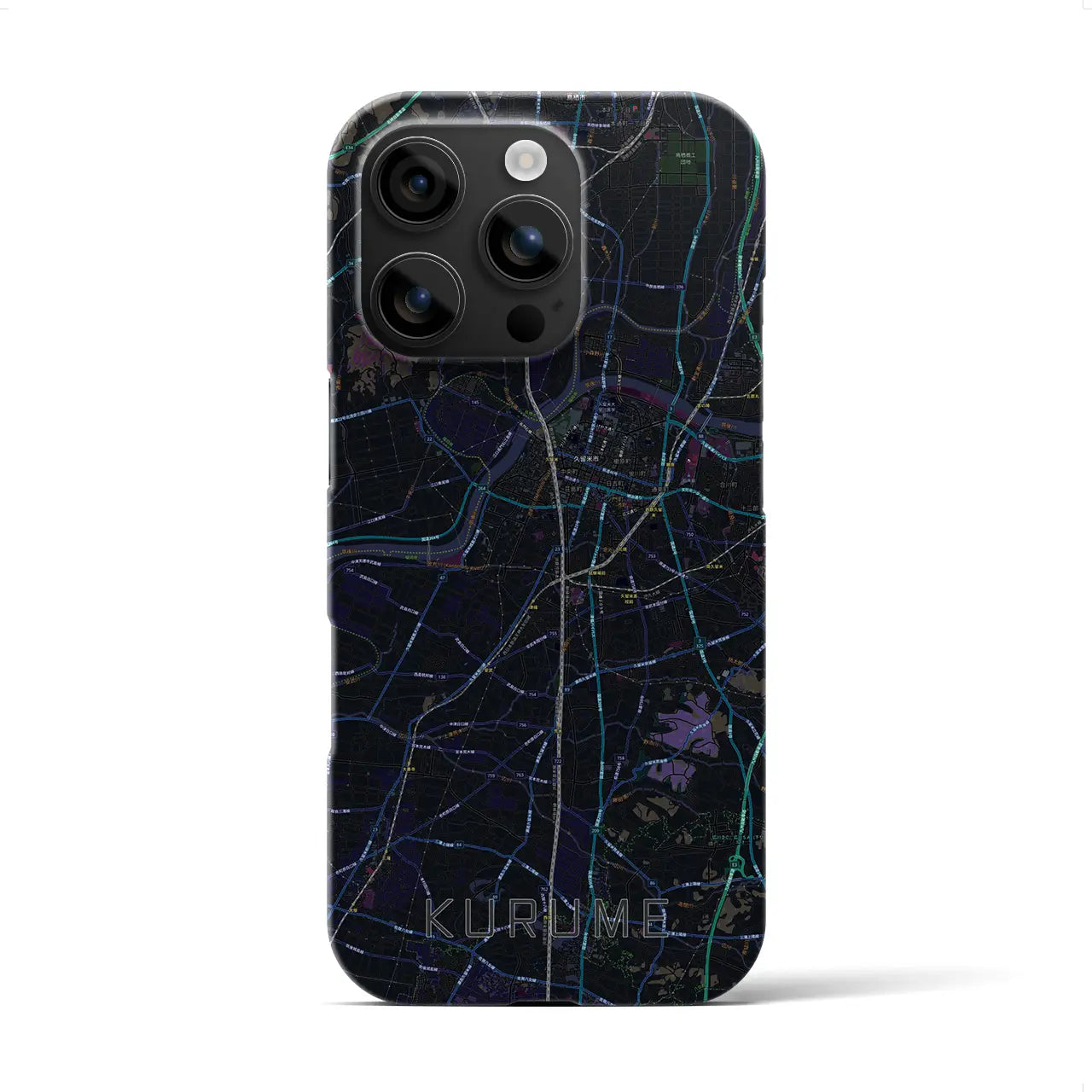 【久留米(福岡県)】地図柄iPhoneケース(バックカバータイプ)