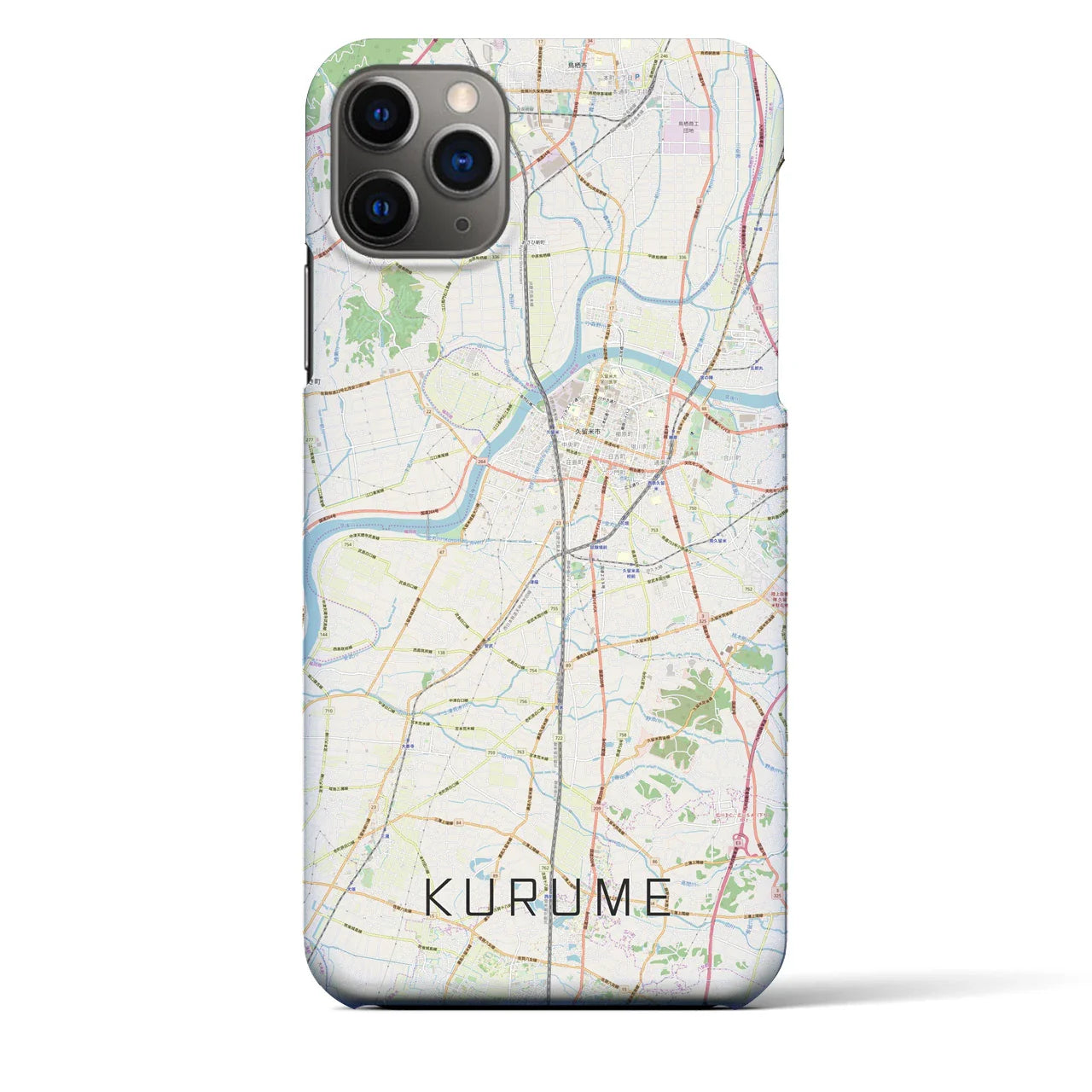 【久留米(福岡県)】地図柄iPhoneケース(バックカバータイプ)