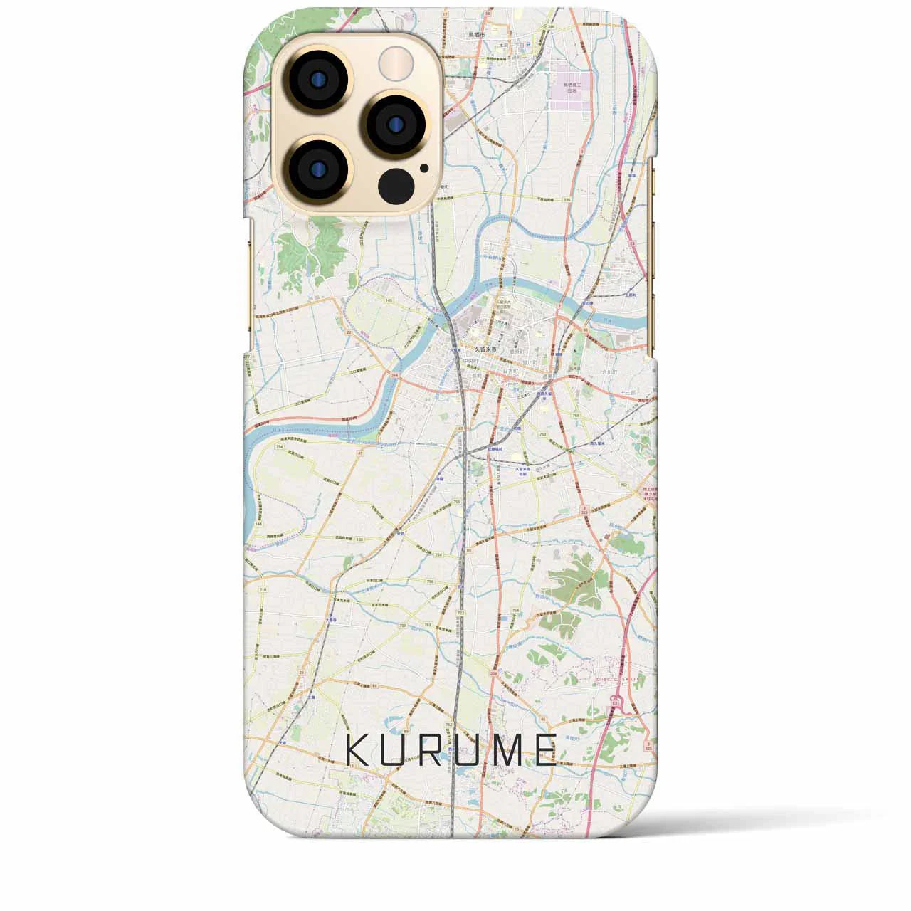 【久留米(福岡県)】地図柄iPhoneケース(バックカバータイプ)