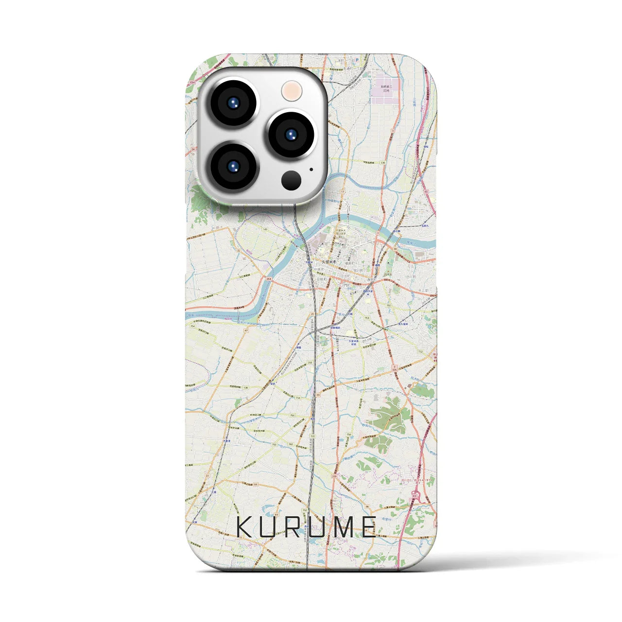 【久留米(福岡県)】地図柄iPhoneケース(バックカバータイプ)