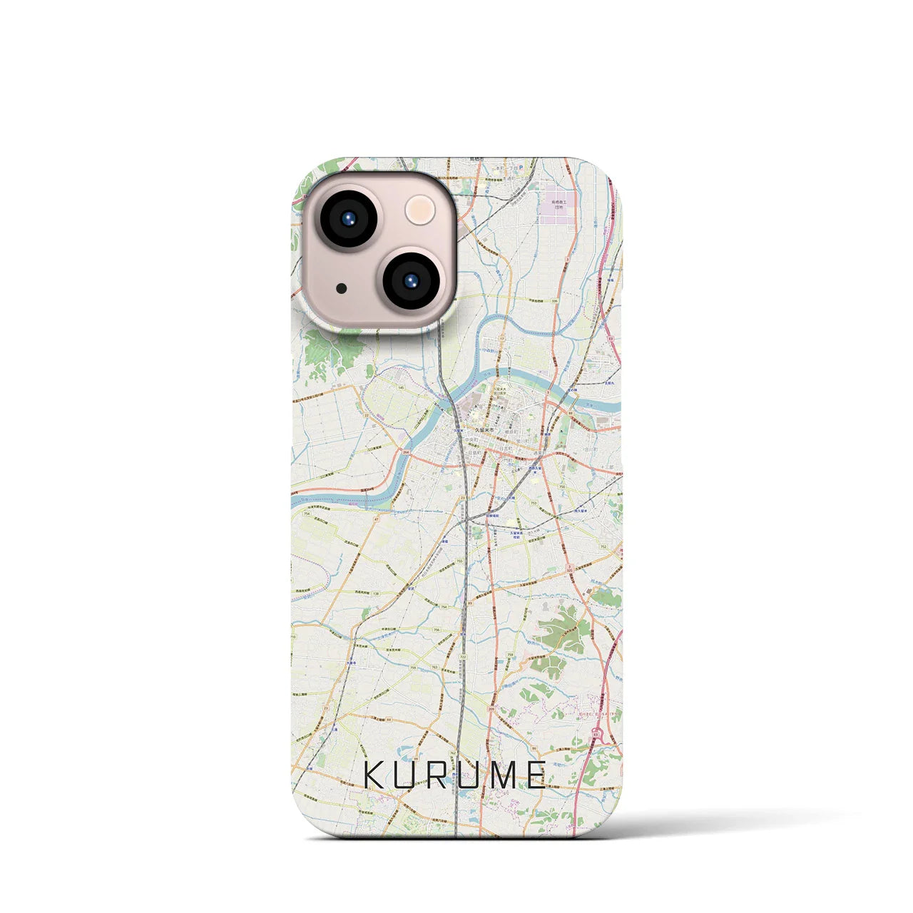 【久留米(福岡県)】地図柄iPhoneケース(バックカバータイプ)