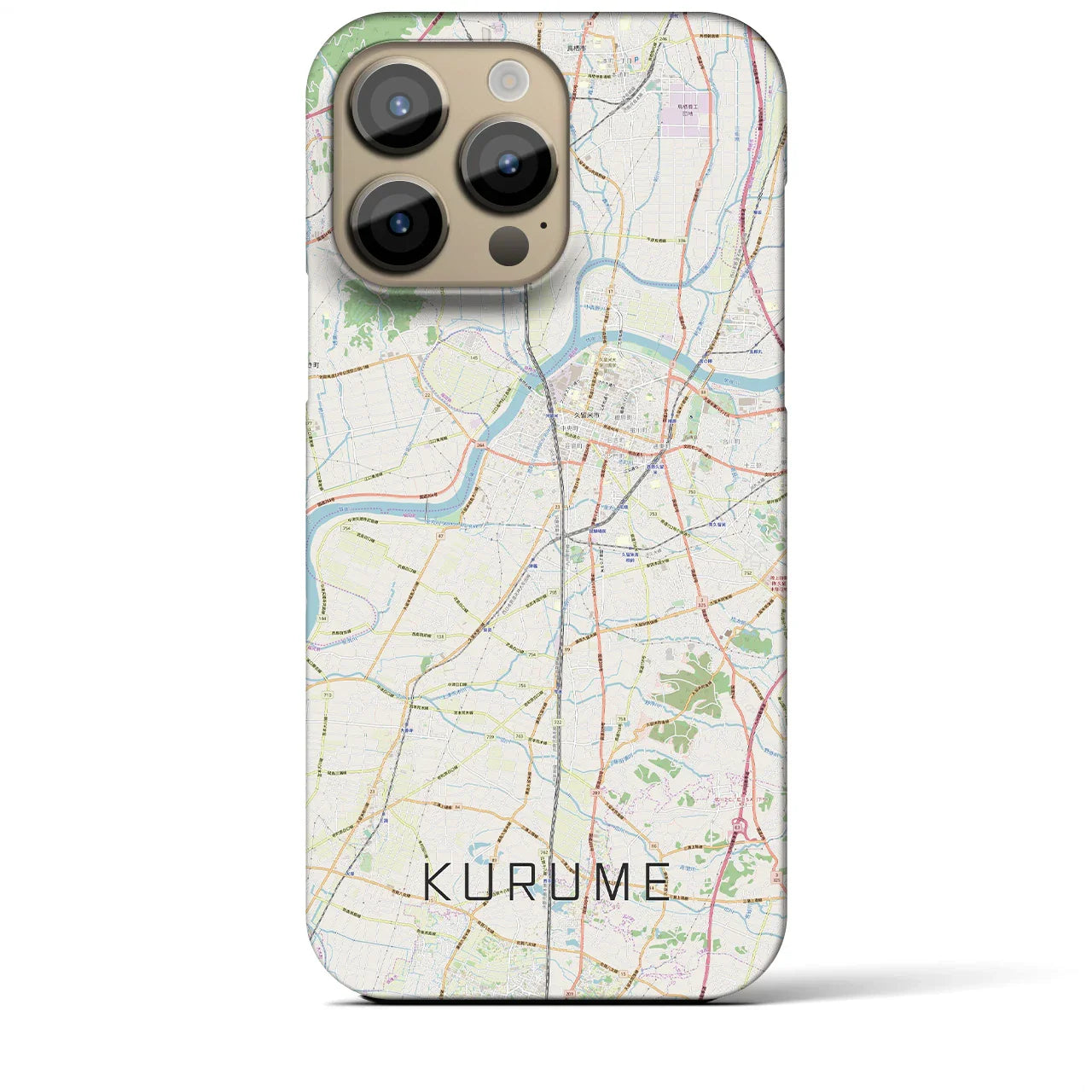 【久留米(福岡県)】地図柄iPhoneケース(バックカバータイプ)