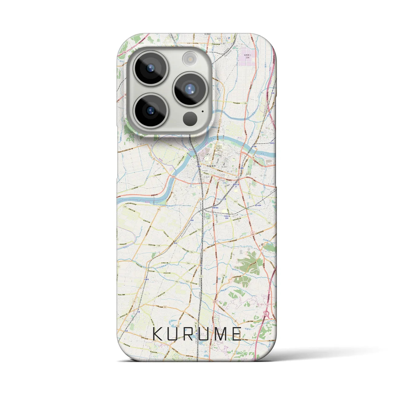 【久留米(福岡県)】地図柄iPhoneケース(バックカバータイプ)