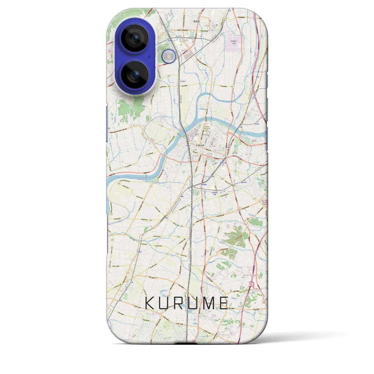 【久留米(福岡県)】地図柄iPhoneケース(バックカバータイプ)ナチュラル・iPhone 16 Pro Max 用