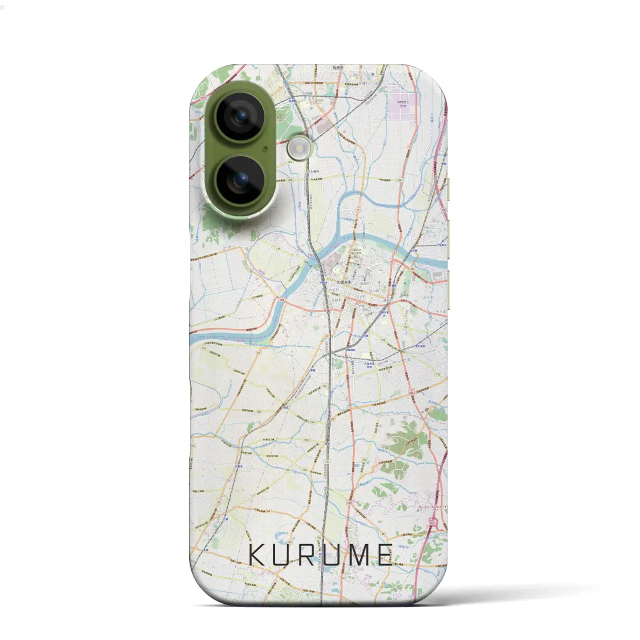 【久留米(福岡県)】地図柄iPhoneケース(バックカバータイプ)ナチュラル・iPhone 17 Pro Max 用