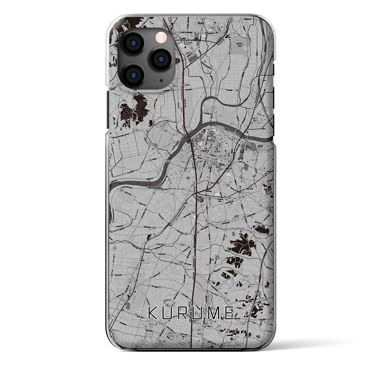 【久留米(福岡県)】地図柄iPhoneケース(クリアタイプ)