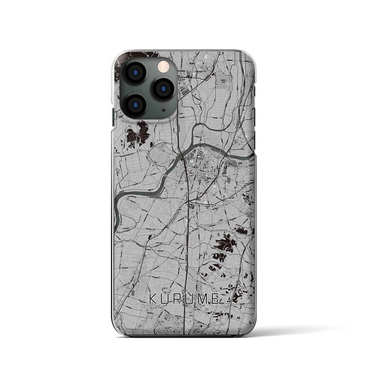 【久留米(福岡県)】地図柄iPhoneケース(クリアタイプ)