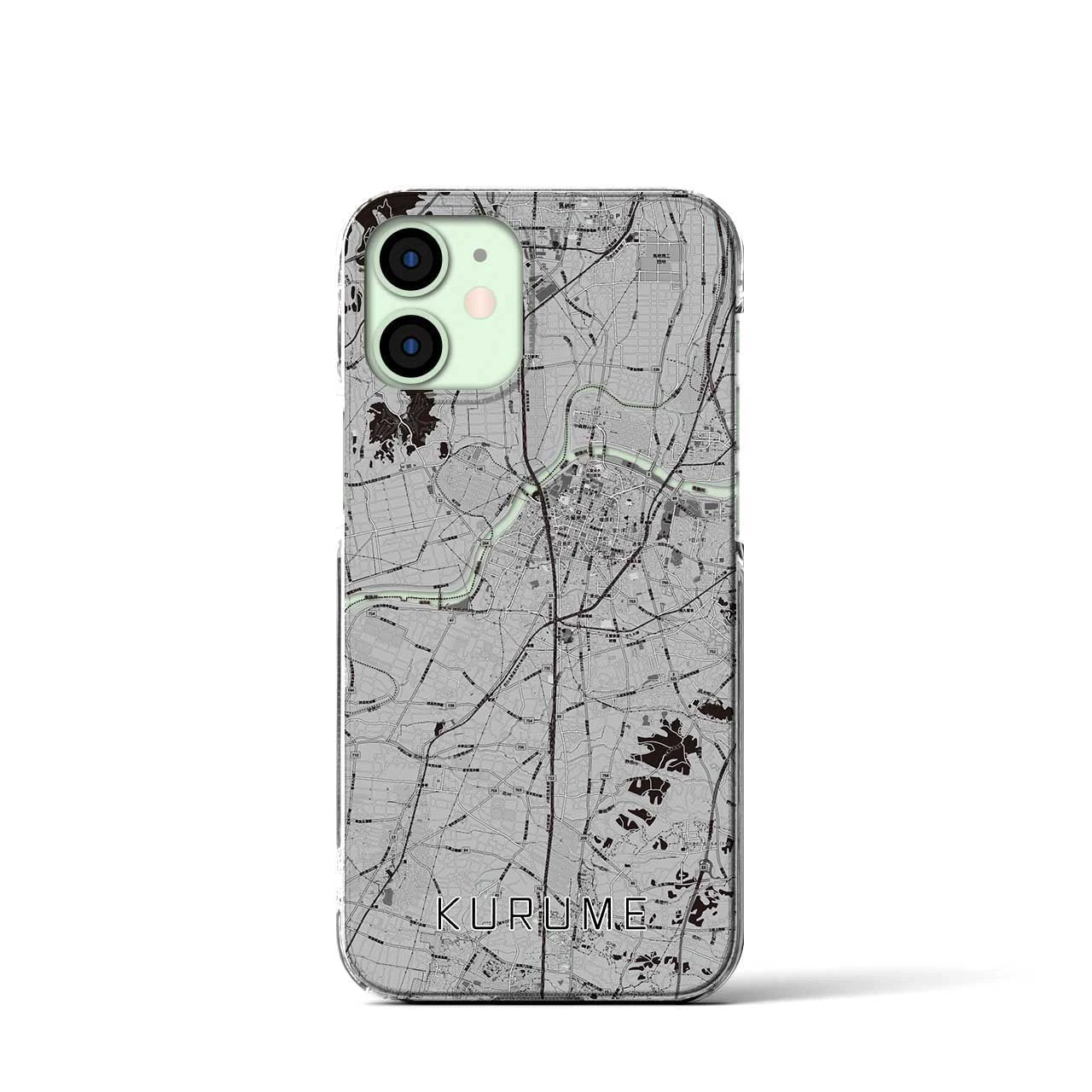 【久留米(福岡県)】地図柄iPhoneケース(クリアタイプ)