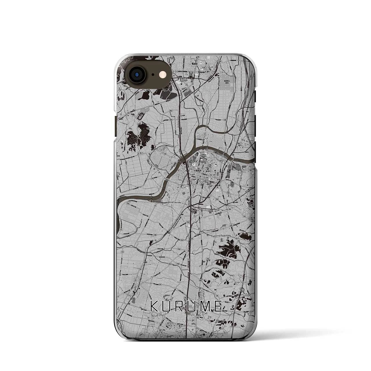 【久留米(福岡県)】地図柄iPhoneケース(クリアタイプ)