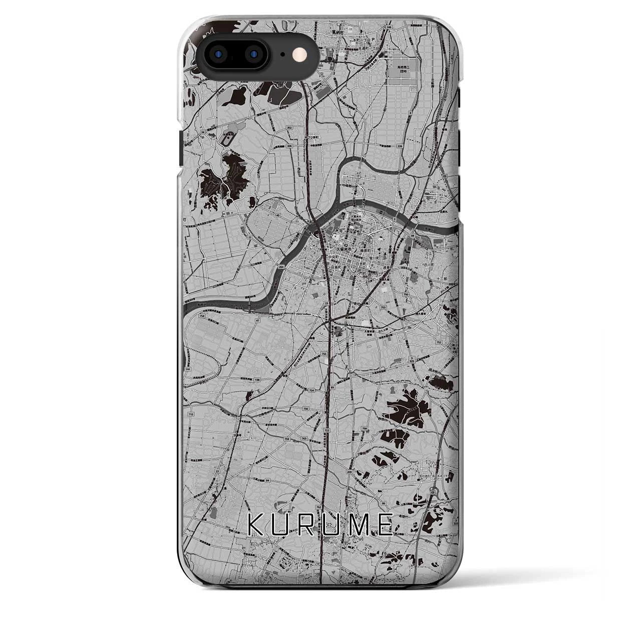【久留米(福岡県)】地図柄iPhoneケース(クリアタイプ)