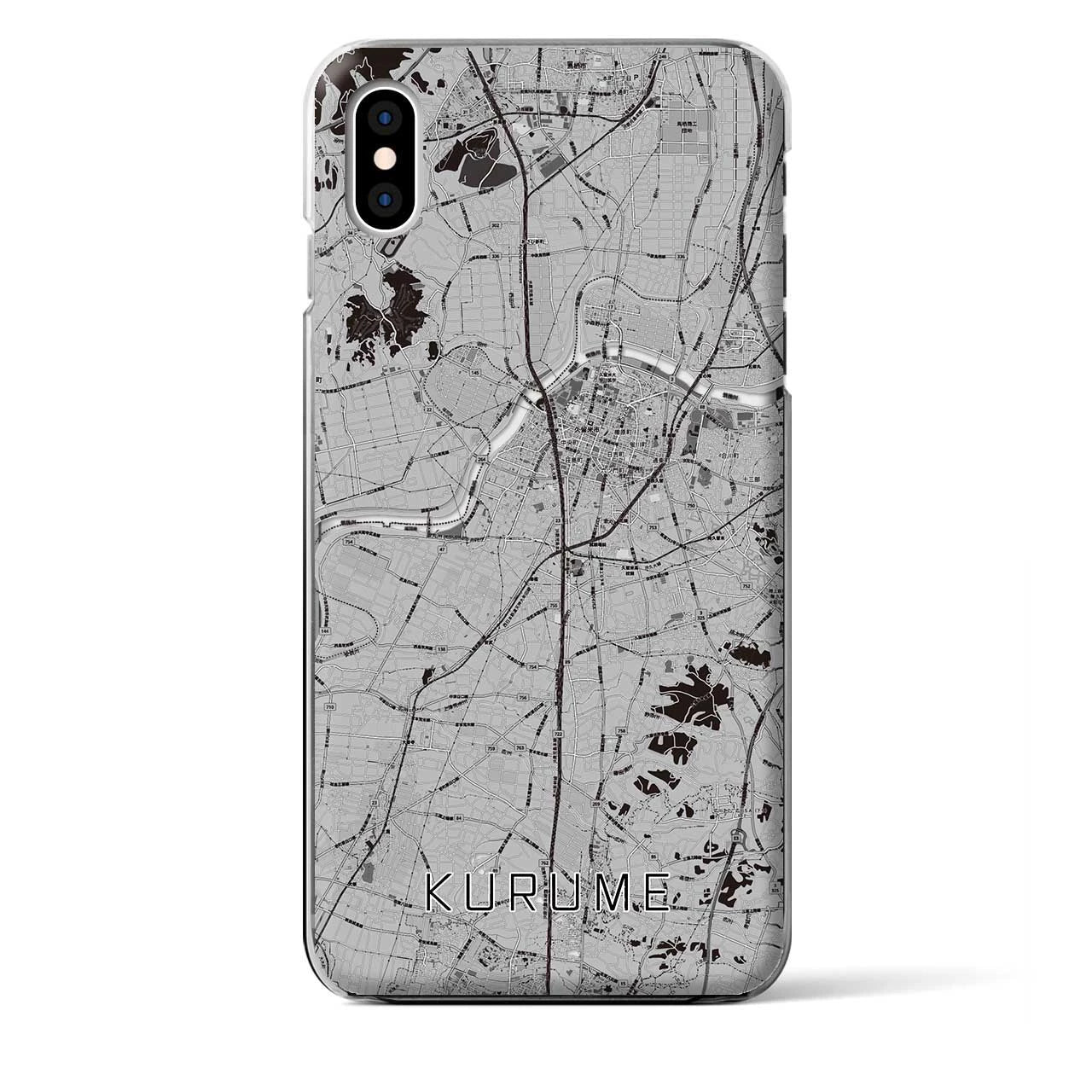 【久留米(福岡県)】地図柄iPhoneケース(クリアタイプ)