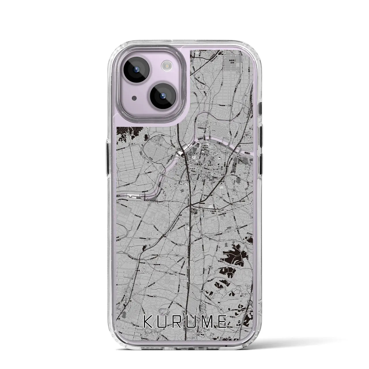 【久留米(福岡県)】地図柄iPhoneケース(MagSafeタイプ)