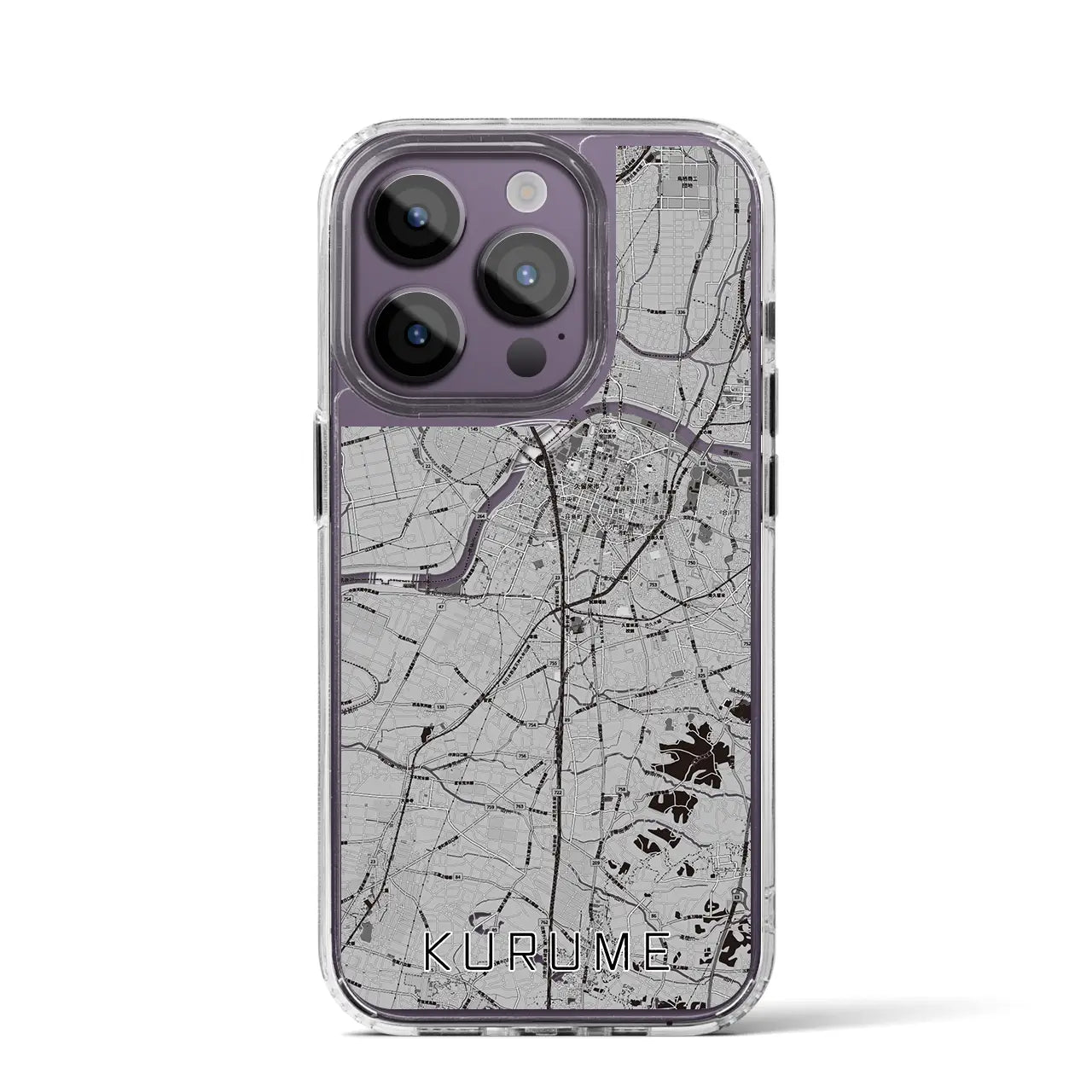 【久留米(福岡県)】地図柄iPhoneケース(MagSafeタイプ)