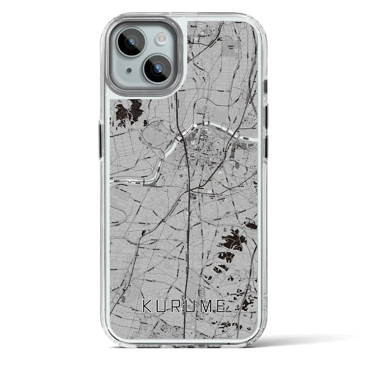 【久留米(福岡県)】地図柄iPhoneケース(MagSafeタイプ)