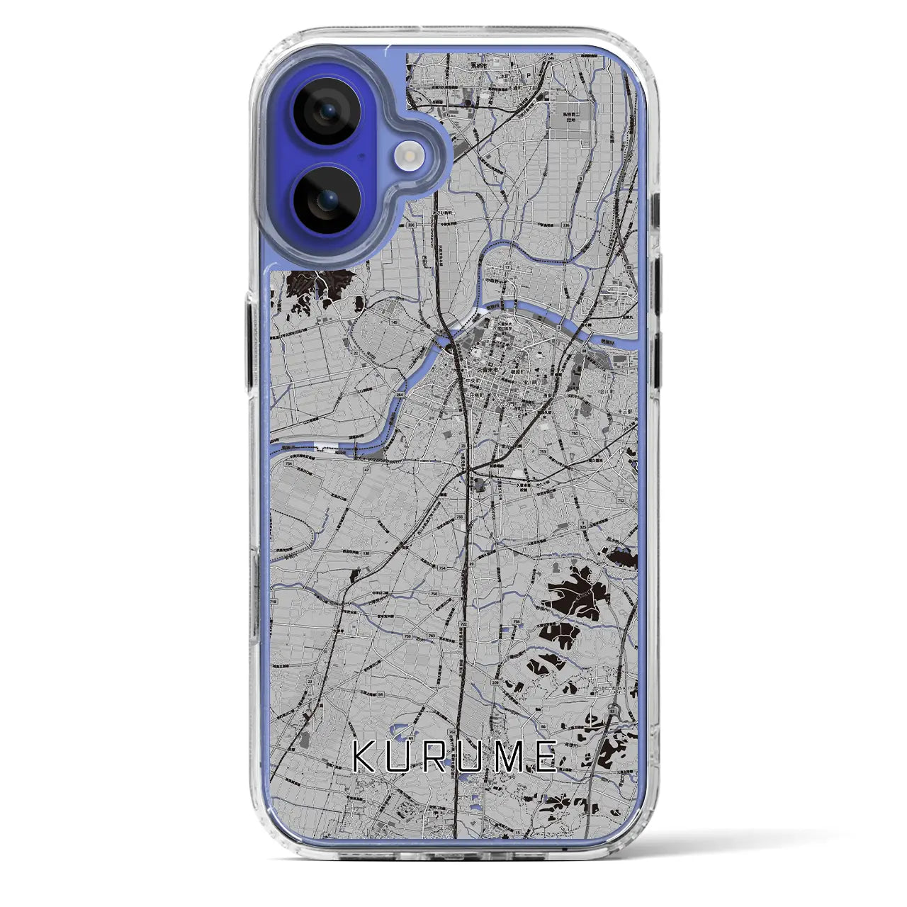 【久留米(福岡県)】地図柄iPhoneケース(MagSafeタイプ)