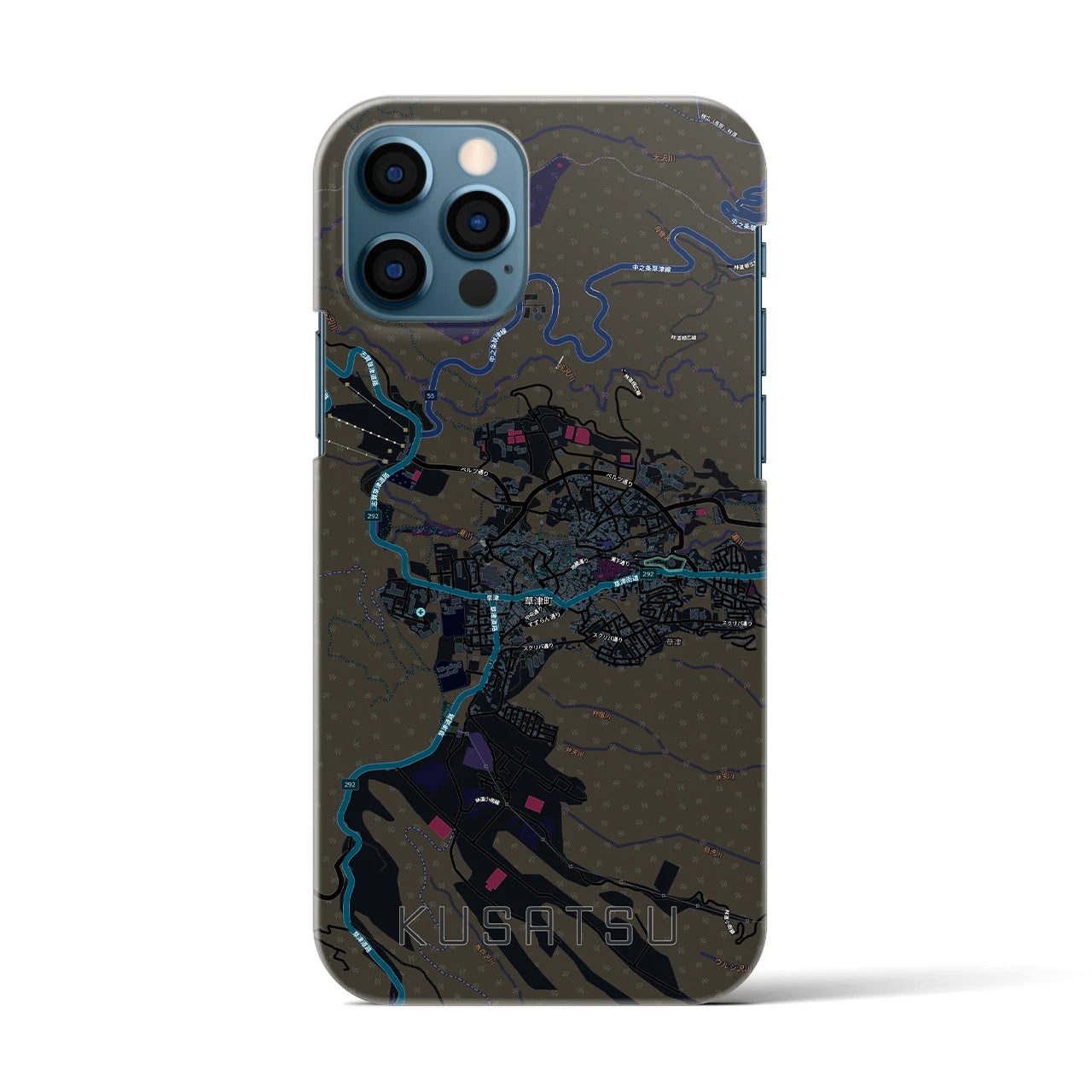 【草津(群馬県)】地図柄iPhoneケース(バックカバータイプ)