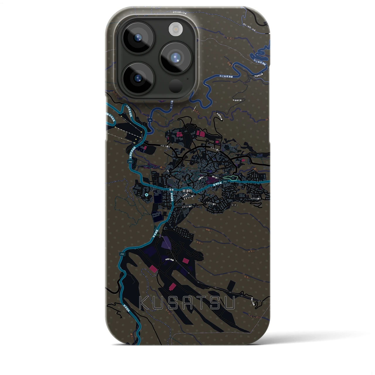 【草津(群馬県)】地図柄iPhoneケース(バックカバータイプ)