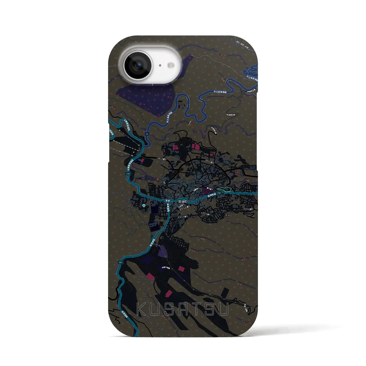 【草津(群馬県)】地図柄iPhoneケース(バックカバータイプ)