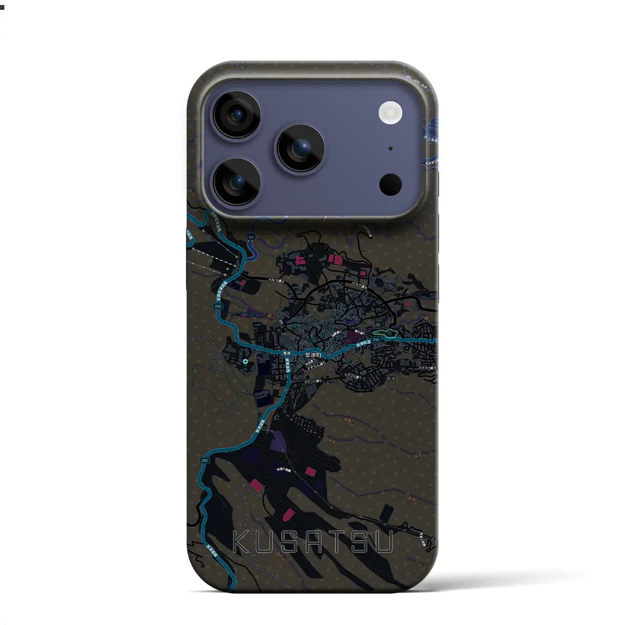 【草津(群馬県)】地図柄iPhoneケース(バックカバータイプ)