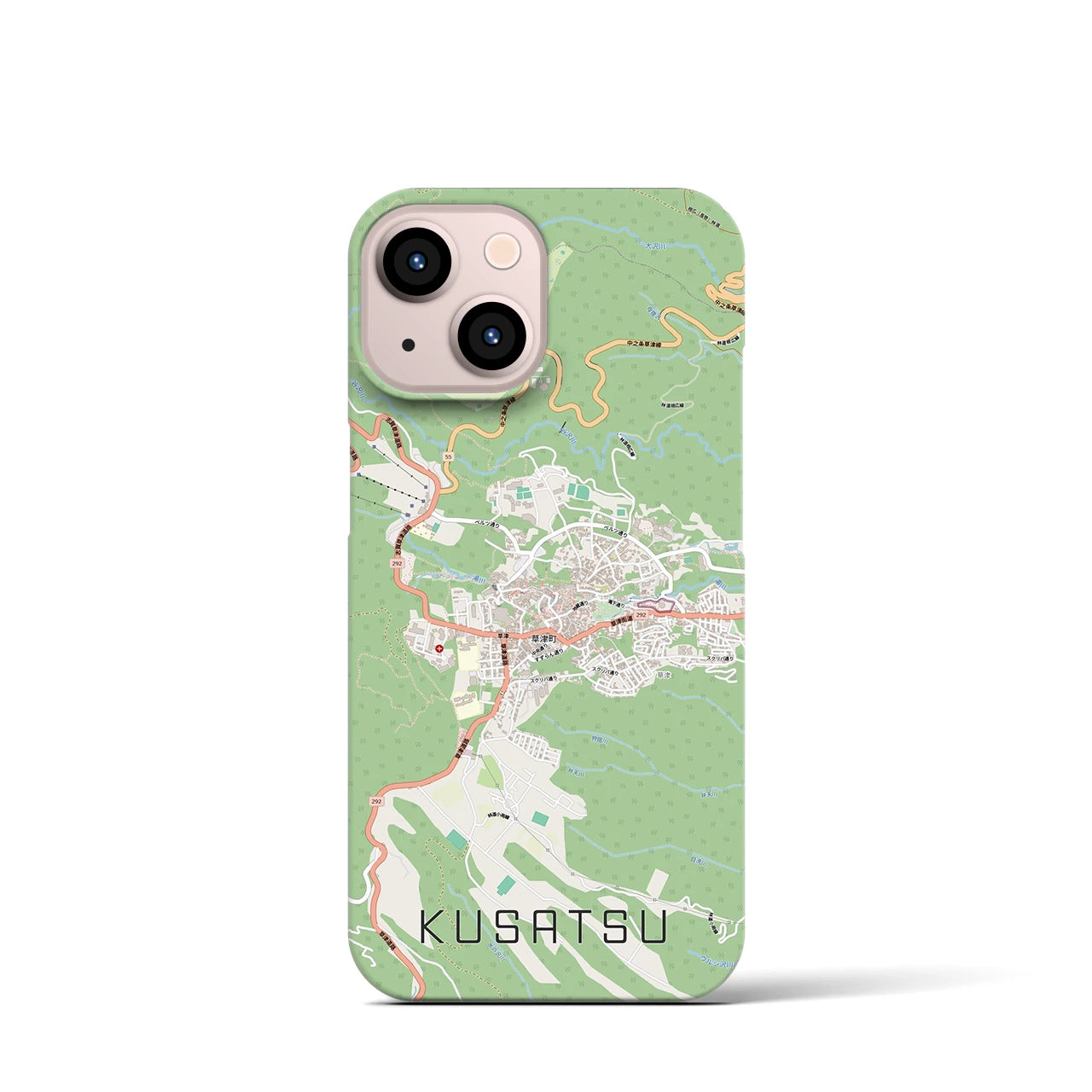 【草津(群馬県)】地図柄iPhoneケース(バックカバータイプ)