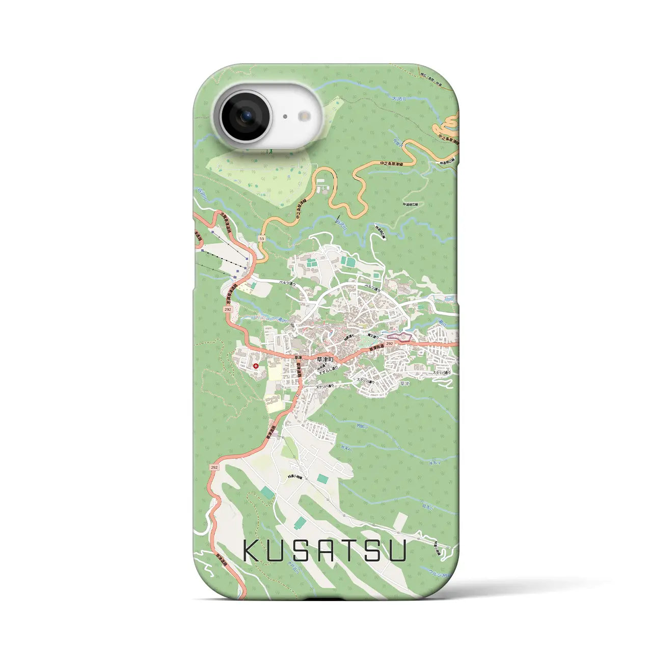 【草津(群馬県)】地図柄iPhoneケース(バックカバータイプ)