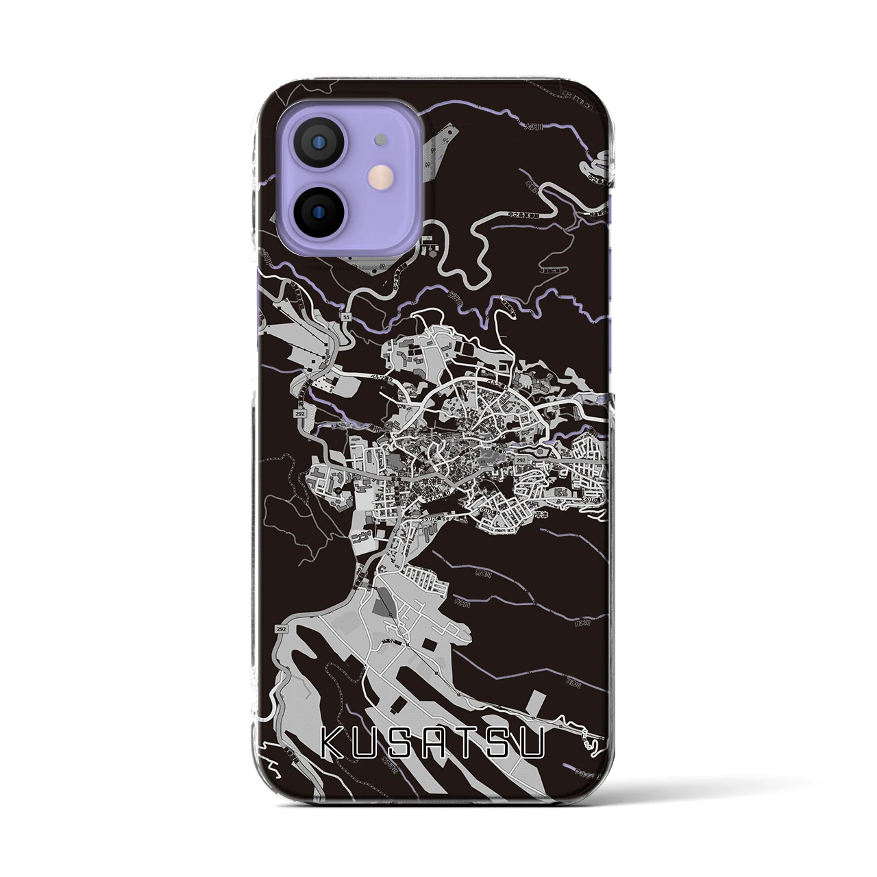 【草津(群馬県)】地図柄iPhoneケース(クリアタイプ)