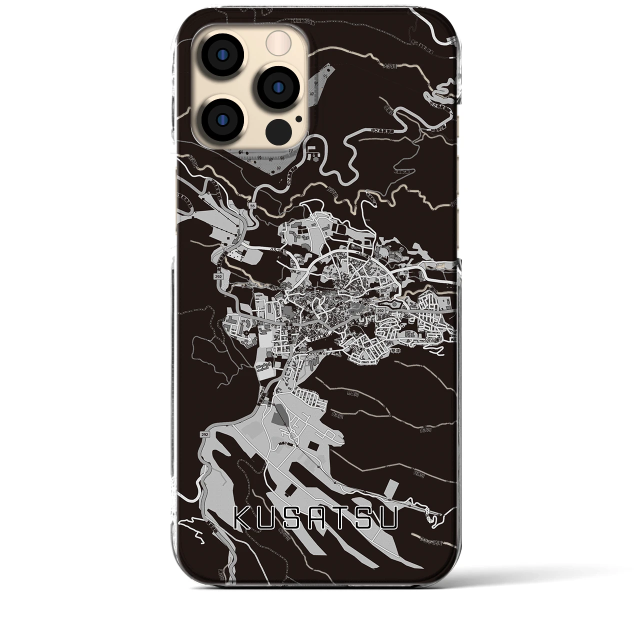 【草津(群馬県)】地図柄iPhoneケース(クリアタイプ)