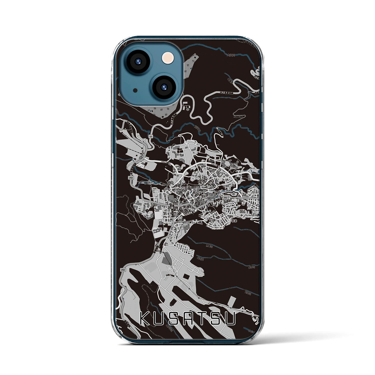 【草津(群馬県)】地図柄iPhoneケース(クリアタイプ)