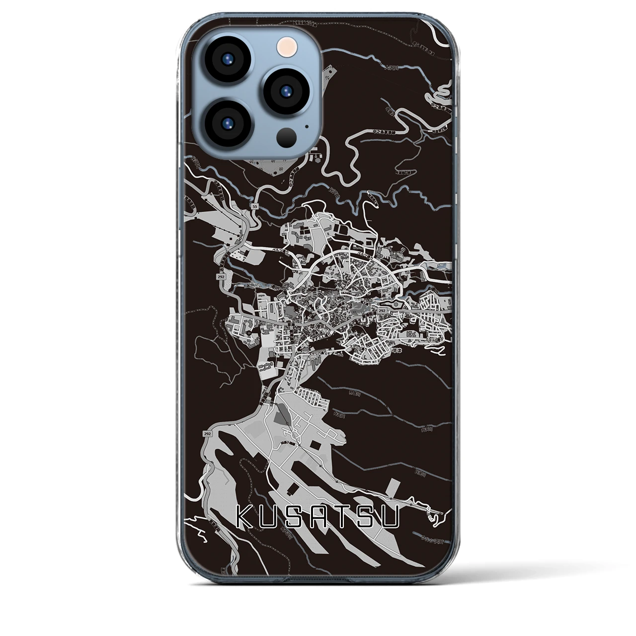 【草津(群馬県)】地図柄iPhoneケース(クリアタイプ)