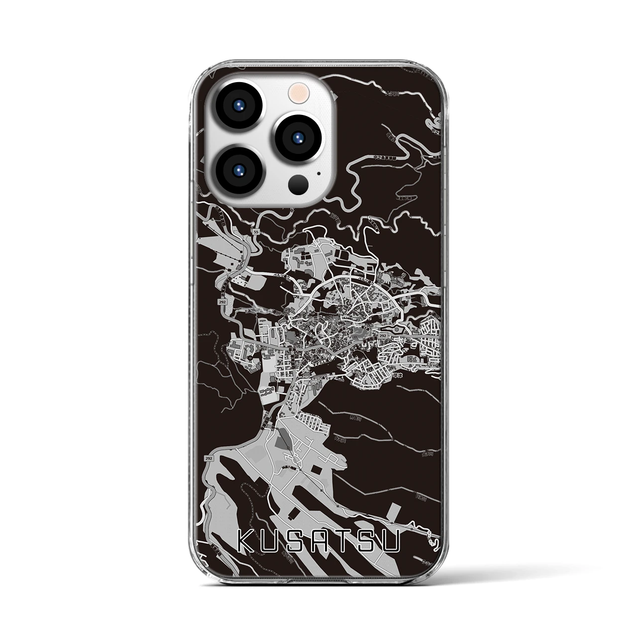 【草津(群馬県)】地図柄iPhoneケース(クリアタイプ)