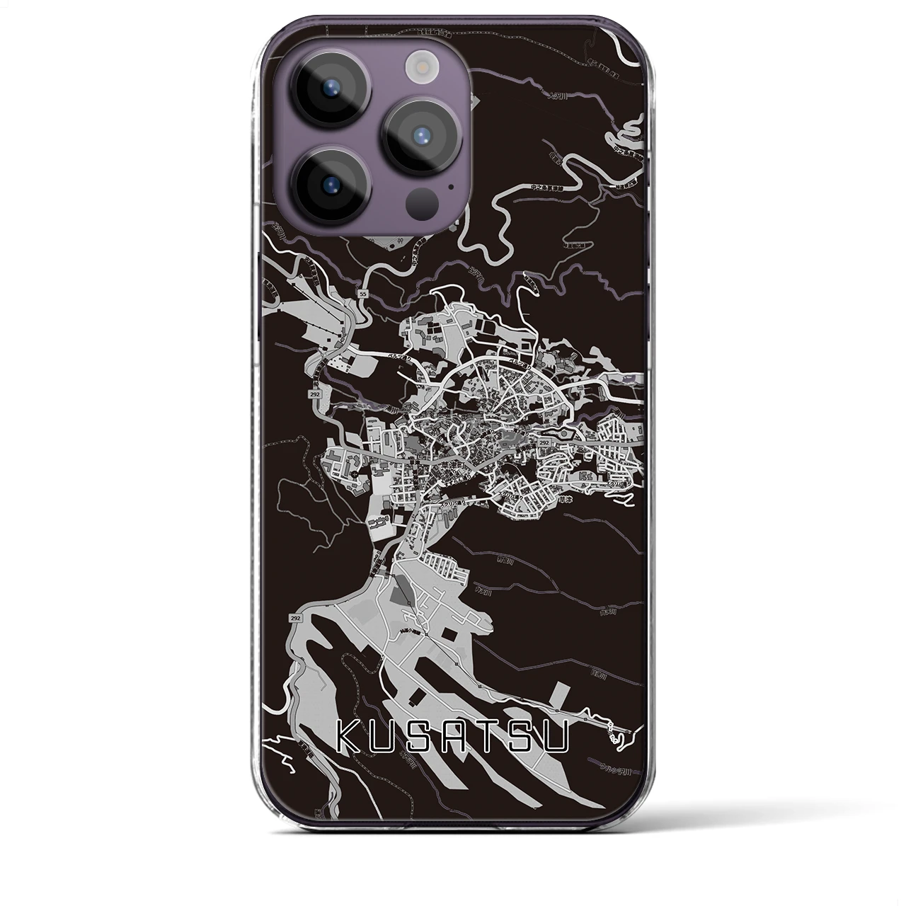 【草津(群馬県)】地図柄iPhoneケース(クリアタイプ)