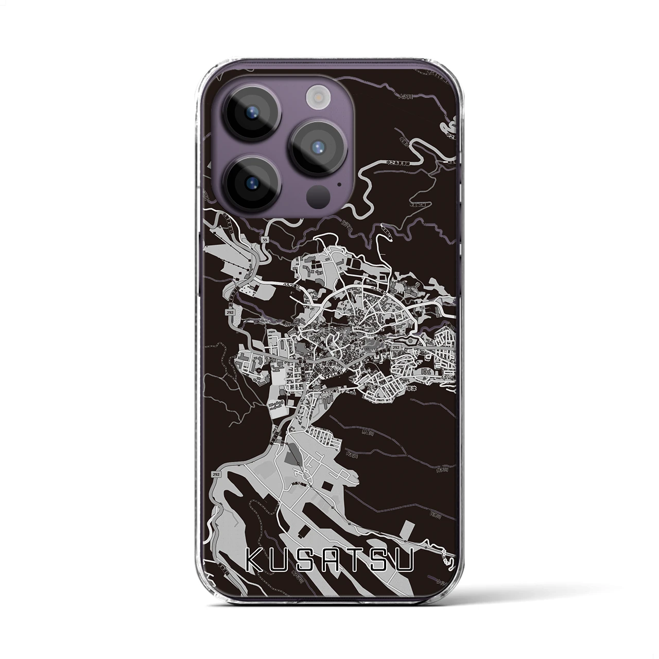 【草津(群馬県)】地図柄iPhoneケース(クリアタイプ)