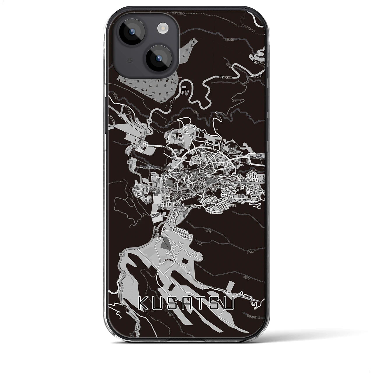 【草津(群馬県)】地図柄iPhoneケース(クリアタイプ)