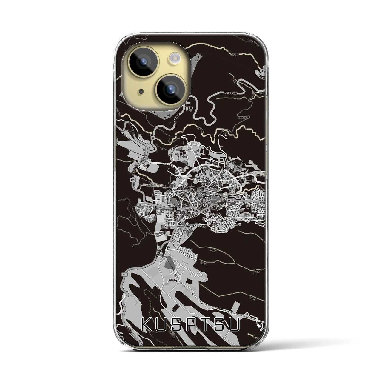 【草津(群馬県)】地図柄iPhoneケース(クリアタイプ)