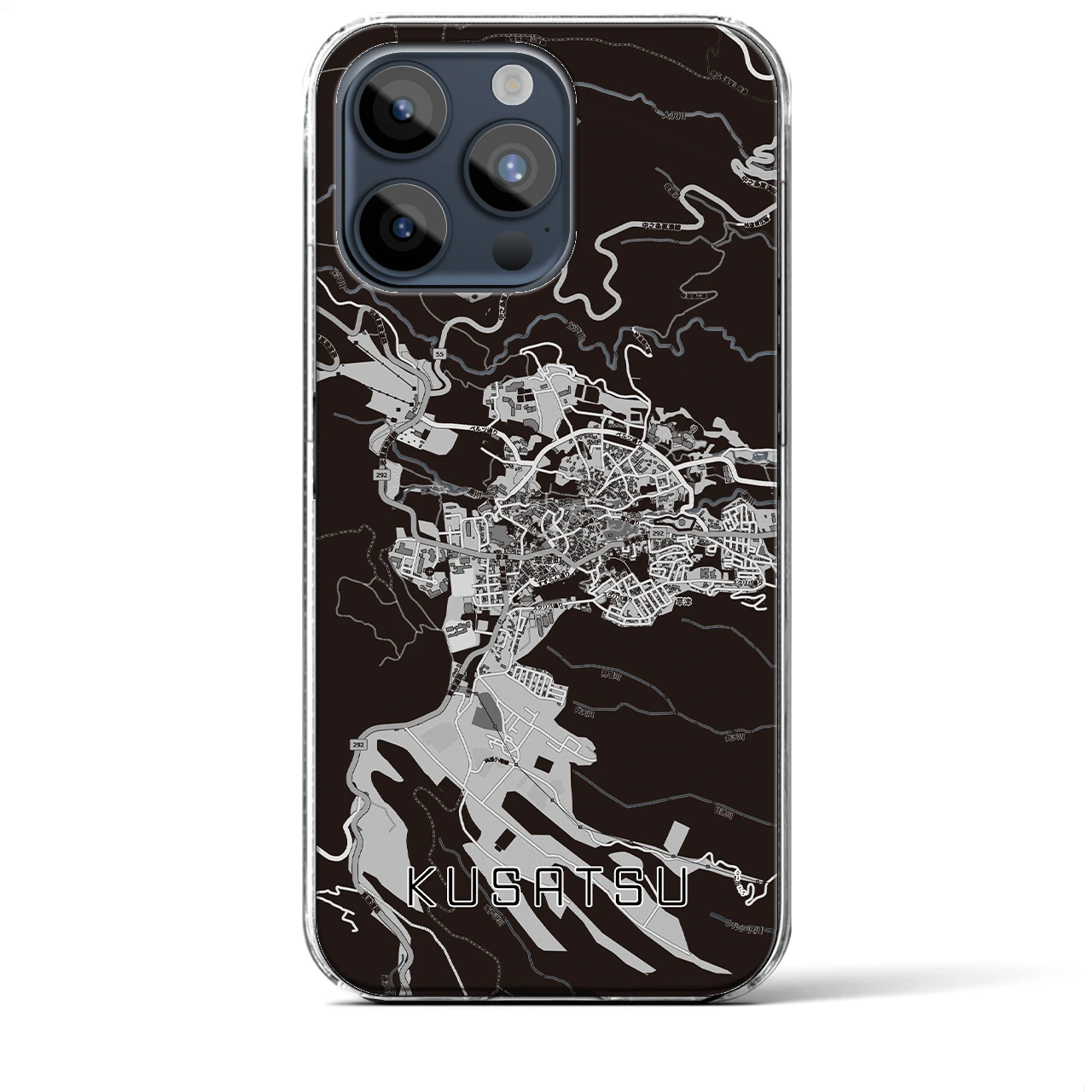 【草津(群馬県)】地図柄iPhoneケース(クリアタイプ)