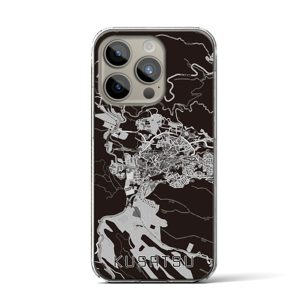 【草津(群馬県)】地図柄iPhoneケース(クリアタイプ)