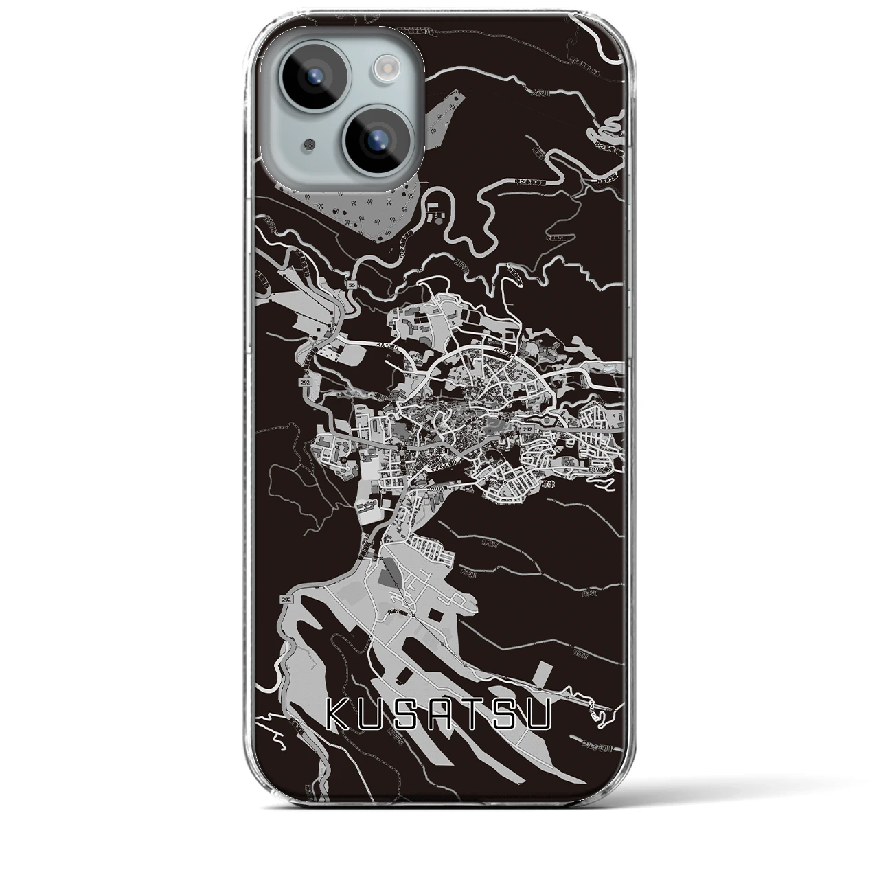 【草津(群馬県)】地図柄iPhoneケース(クリアタイプ)