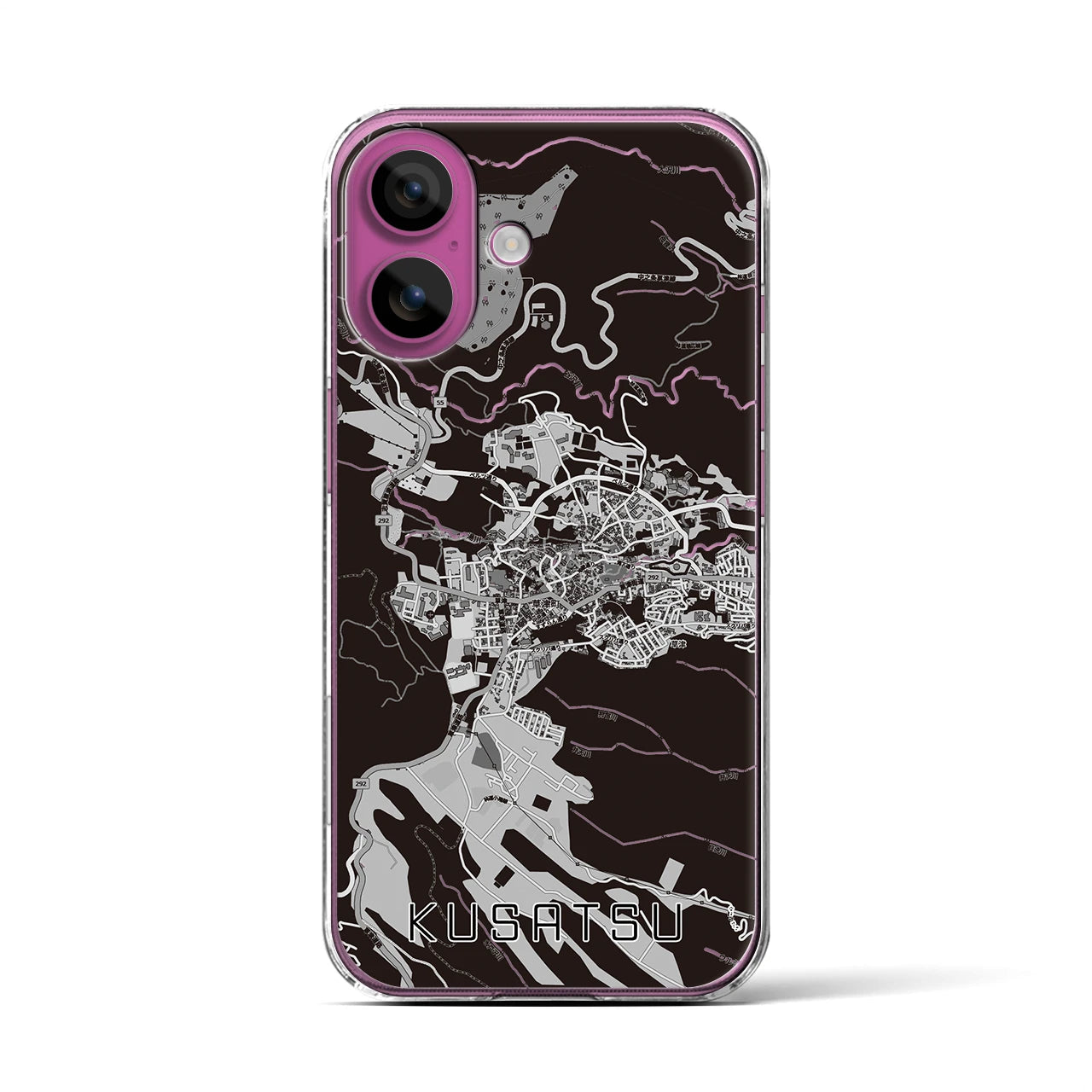 【草津(群馬県)】地図柄iPhoneケース(クリアタイプ)