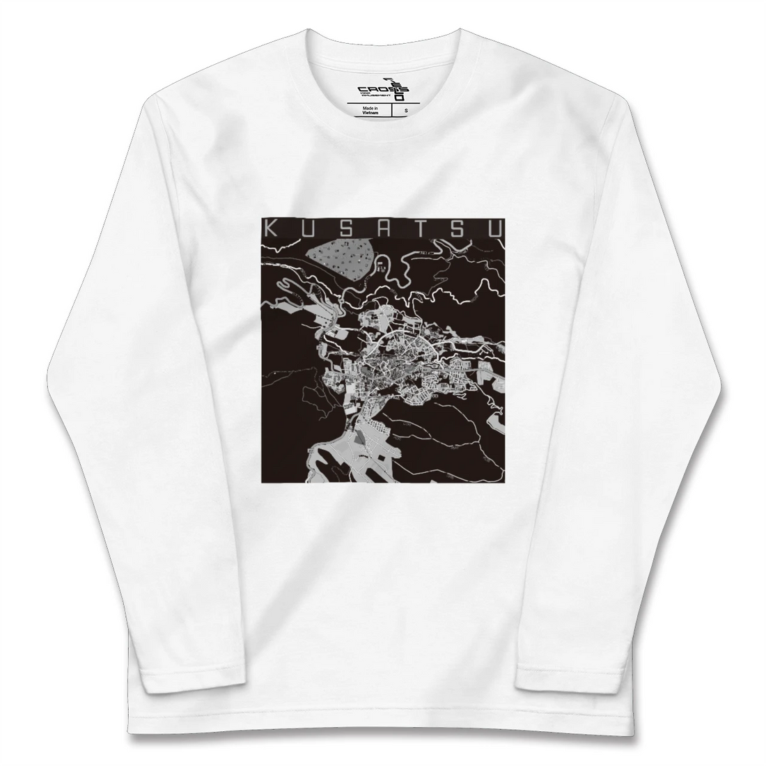 【草津(群馬県)(群馬県)】地図柄ロングスリーブTシャツ